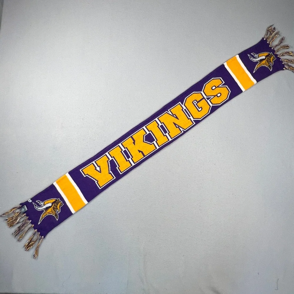 47 Brand Minnesota Vikings Scarf Skol Purple NFL Football Winter Fan Gear Thor